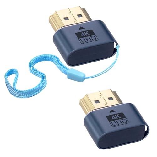 Duttek 4K HDMIダミープラグ2個、HDMI EDIDエミュレーター、仮想モニターディスプ...