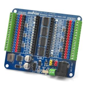 OSOYOO Nano IO 拡張 センサー シールド UNO R3 Nano V3.0用 ブレークアウトボード Arduino Nano用端子拡張ホ