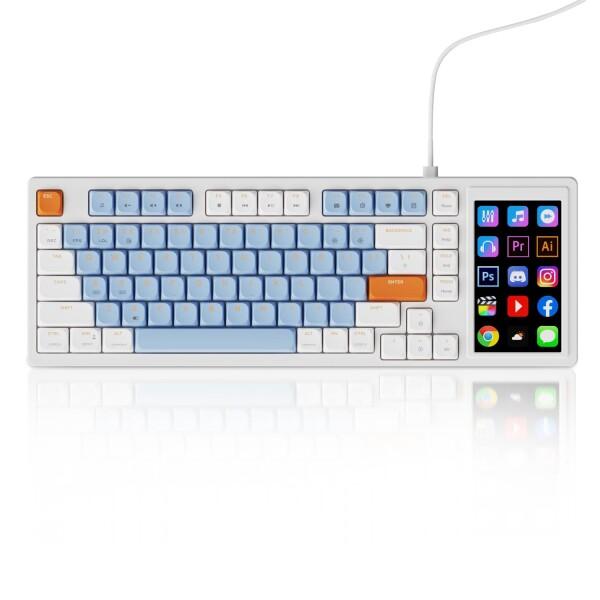 AKP815 75%ワッシャーマウントローシャフトメカニカルキーボード、Nキーフリップ,4.33イン...