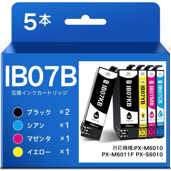 IB07CL4B IB07 エプソン用 4色 (ブラック2本) インクカートリッジ マウス 互換イン...