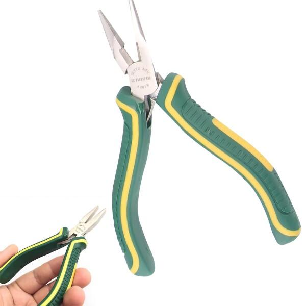 PAVIKE ラジオペンチ 平ヤットコ 多機能ペンチ 小型 軽量 女性サイズ 使いやすい 電工ペンチ...