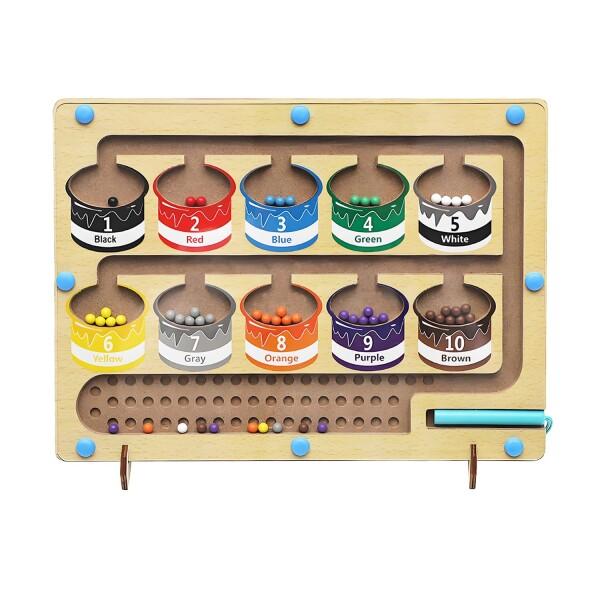 SINGERTOP 知育玩具 モンテッソーリ おもちゃ 木のおもちゃ マッチングゲーム 色と数の知育...