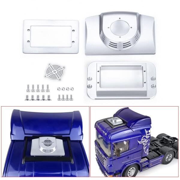 TRZX RC 車シェル ウィンドウ アップグレード部品タミヤ 1/14 RC トレーラー トラクタ...