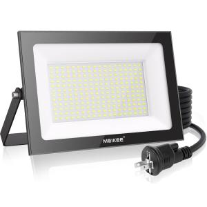 MEIKEE 200W LED 投光器 20000LM 6500K 超薄型 IP66 昼光色 高輝度