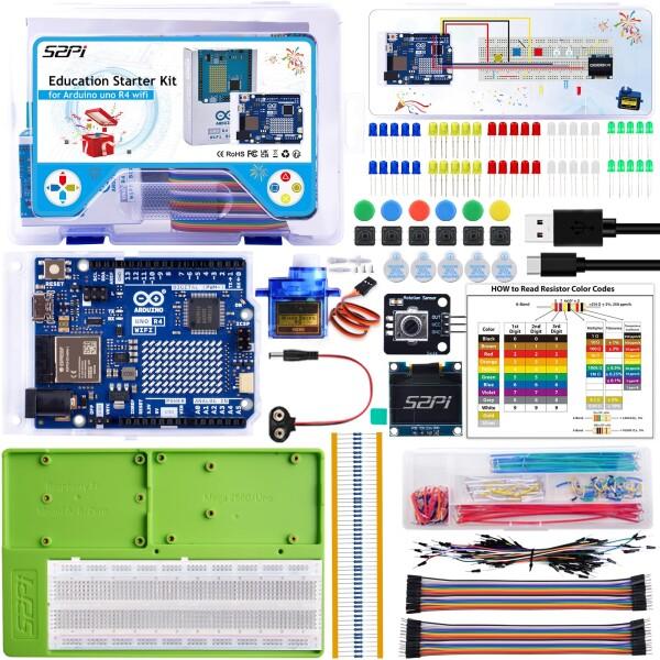 GeeekPi UNO R4 WiFi キット、プログラミング用チュートリアル付き UNO R4 W...
