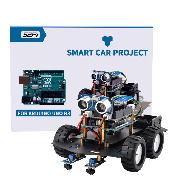 GeeekPi スマートロボットカーキット Arduino UNO R3 用、STEM プログラミン...