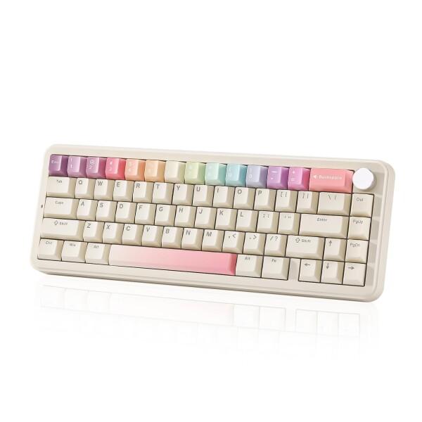 YUNZII B68 65％ ワイヤレスメカニカルキーボード ゲーミングキーボード BT5.0/2....