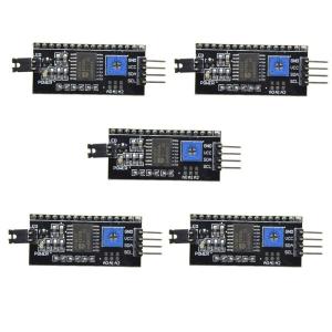 Hailege 5個セット 5V 2004 1602 LCDディスプレイIIC I2CアダプターIICシリアルインターフェイスアダプタ