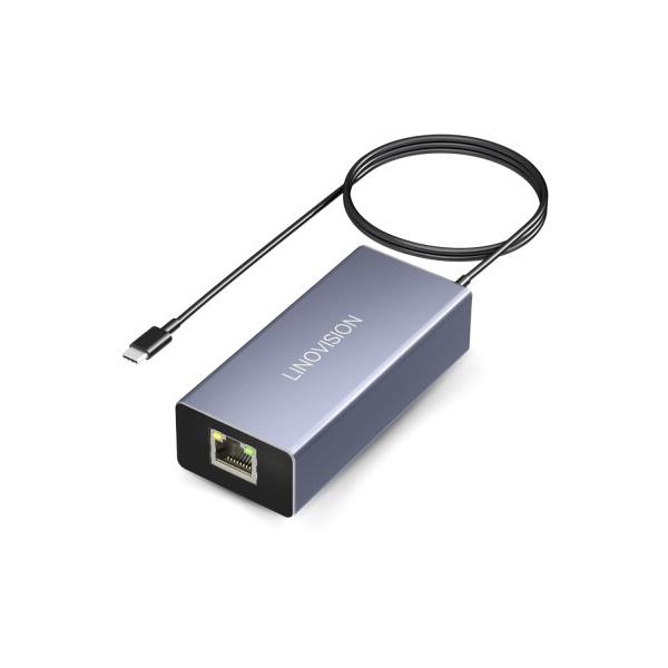 LINOVISION POEからUSB-Cへのコンバーター、1本のケーブルでデータと充電、IEEE8...