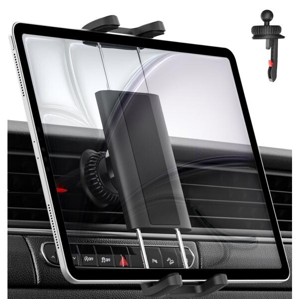 Dosvsi 車載ホルダー エアコン吹き出し口 タブレットホルダー 車 フック式 エアコン スマホホ...