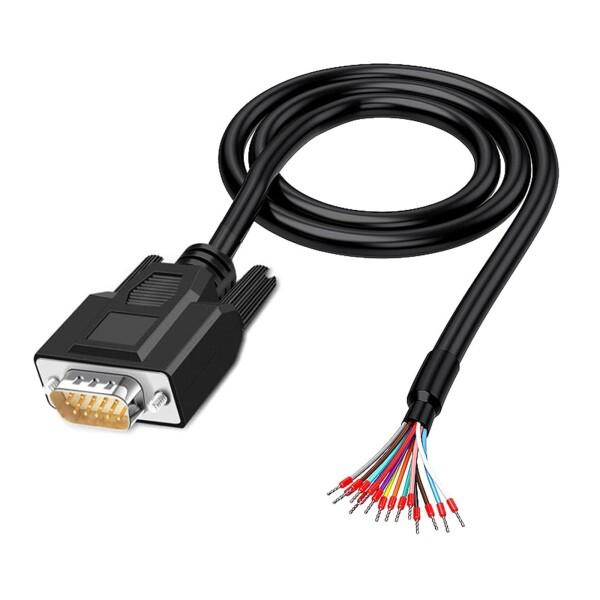 PENGLIN 2m 24AWG VGA 6.56Ft DB15 オス RS232 15ピンシリアル...