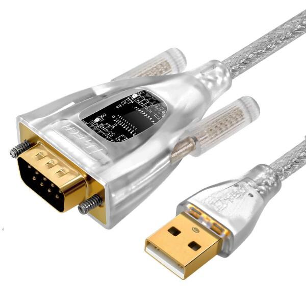 DTECH RS232 シリアル変換ケーブル1.0 m 9ピ USBオスDB9オス FT231チップ...