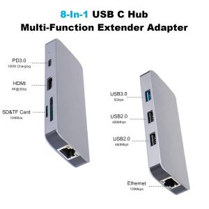 XuanGui USB Cハブイーサネット 8...の詳細画像1