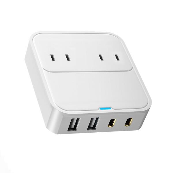 VHBW USB コンセント タップ電源タップ LEDランプ たこあしコンセント 雷ガード付 小型軽...