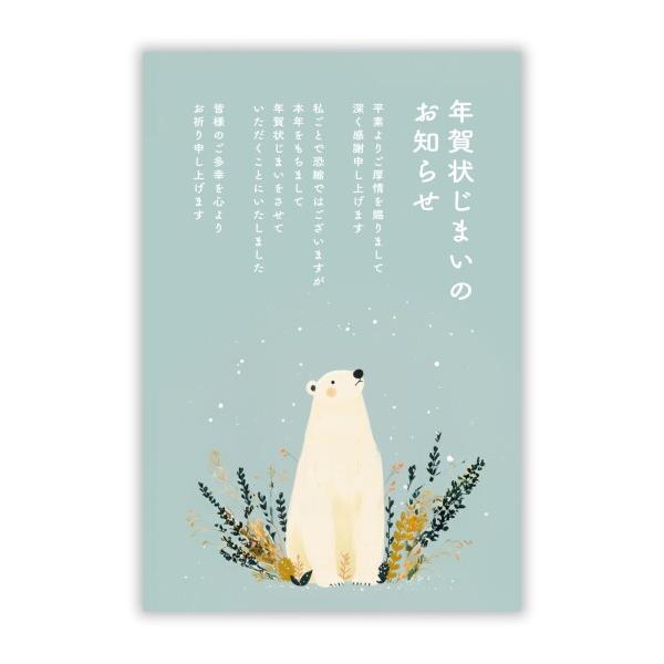 年賀状じまい ハガキ 10枚入り私製はがき（翌年も使えるデザイン）パピレイSDJ-218