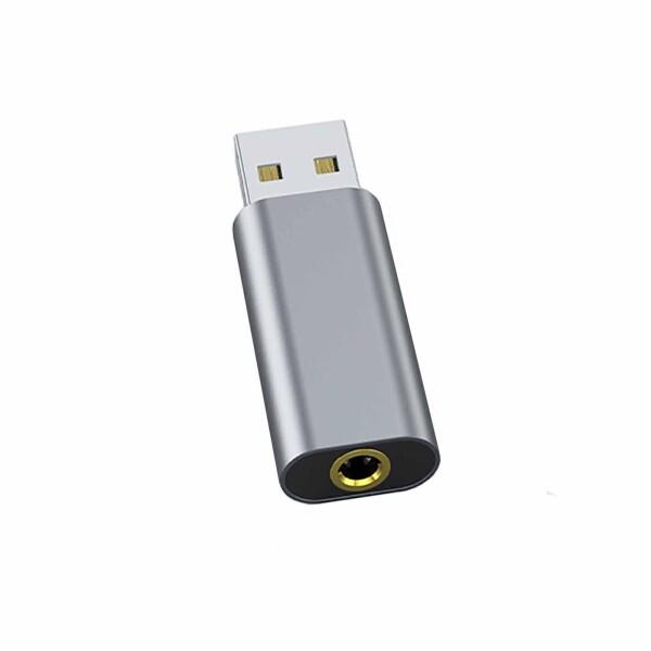 TRkin USBオーディオ変換アダプタ USB外付けサウンドカード イヤホンジャック変換アダプタ ...