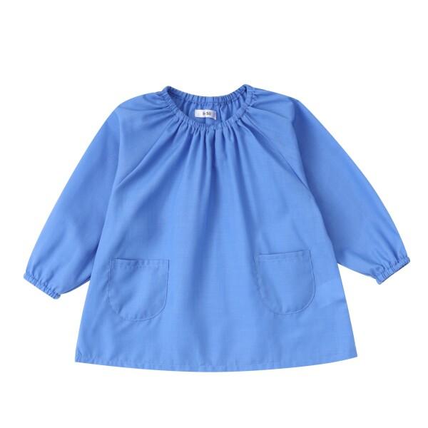 (JACKIE&amp;YORK) スモック 長袖 幼稚園 保育園 子供 プレイウエア 遊び着 (無地サック...