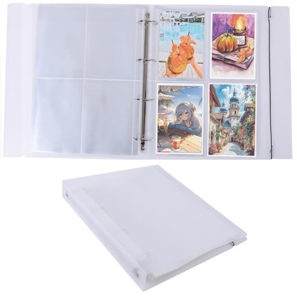Anopono ポストカード収納ファイル 大容量240枚 絵はがき はがきサイズ 縦入れ バインダー...