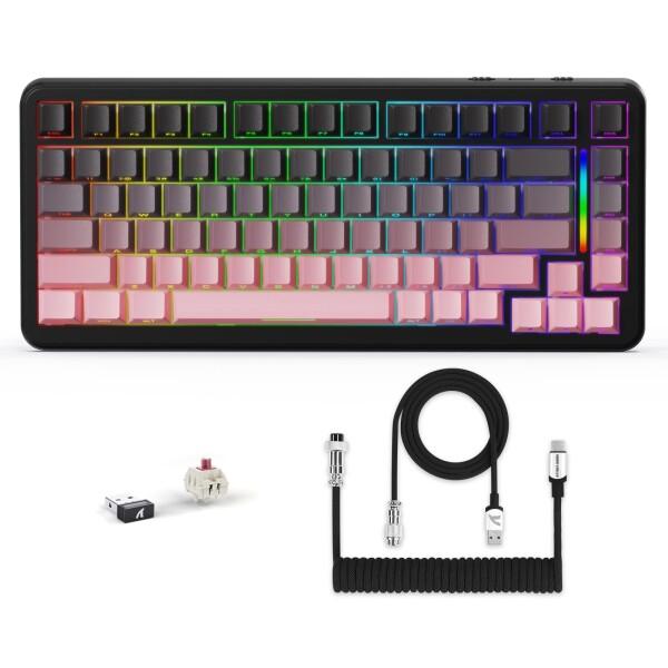 ATTACK SHARK M86 82キーレイアウト ガスケットマウント メカニカルキーボード ワイ...