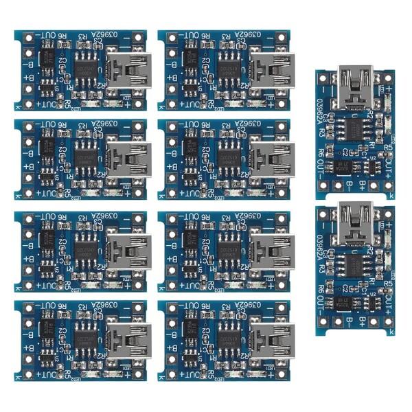 KILIGEN 10 個 TP4056 ミニ入力インターフェイス USB 5V 1A 18650 リ...