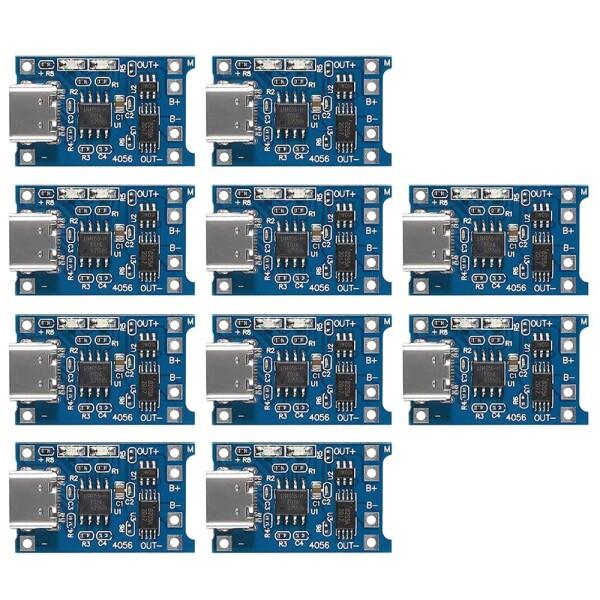 KILIGEN 10 個 Type-C 入力インターフェイス USB 5V 1A 18650 リチウ...