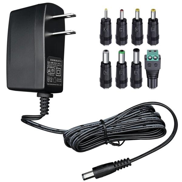 9V 1A 9W 1.8Mロング電源アダプター、AC DCスイッチングアダプター（入力100-240...