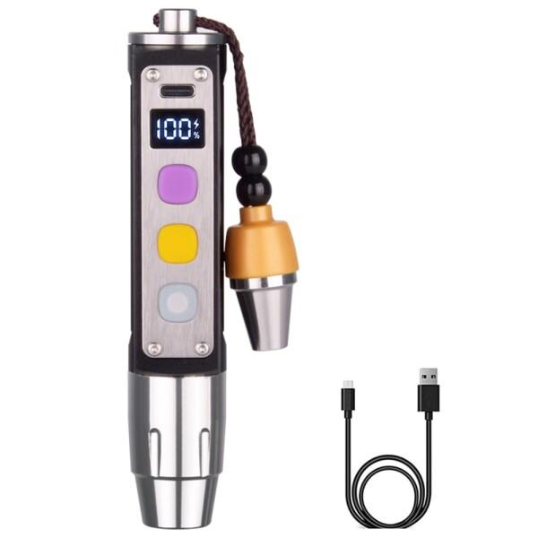 YZYOE LEDの3つスイッチ3つの光源翡翠識別懐中電灯、新型多機能宝石鉱物検出ランプ、 白色光、...