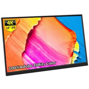 Corkea 14インチモバイルモニター 4K解像度 3840*2160 モバイルディスプレイ Adobe RGB 100%色域 IPSパネル