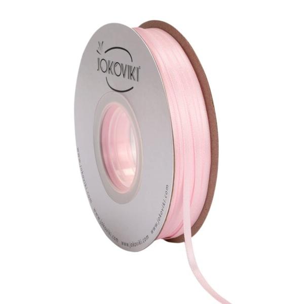 パールピンクサテンリボン 3mm幅 ダブルフェイス クオリティサテン - ギフトラッピング、ウェデ