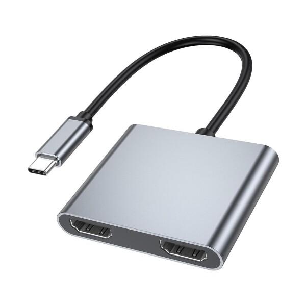 USB C to Dual HDMI アダプタ 4K@30Hz SLEIJAOOE タイプC デュア...