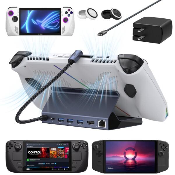iVANKY ROG Ally/Legion Go/Steam Deck ドックと65W PDチャー...