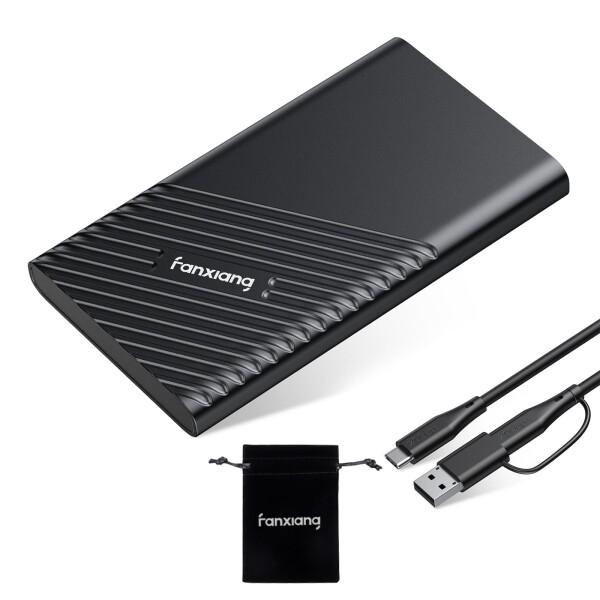 fanxiang SSD 外付け 1tbTLC NAND採用 USB Type-C小型 ポータブルs...