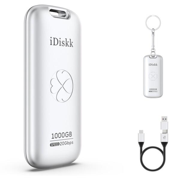 iDiskk 外付けSSD 1TB USB3.2 Gen2*2 読込み2000MB/秒 (20Gbp...