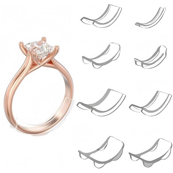 (Jiayichengju) リング リングサイズ 調整リングアジャスター 8 個セット透明滑り止め...