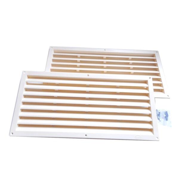 ライク P.C ドア用ガラリ 190×400 発泡白 クリーム 空気抜き 取付ビス付き ドア 建具 ...