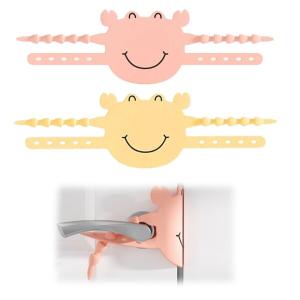 ドアクローザー カニ型 2個入り 静かに ノイズリダクション ドアの保護 強力ゴムバンド 高い弾