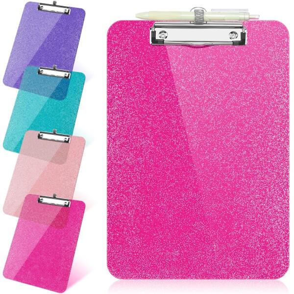 SFLHHDM a4 クリップボード 可愛い クリップボードフォルダ a4 バインダー 透明 縦 薄...