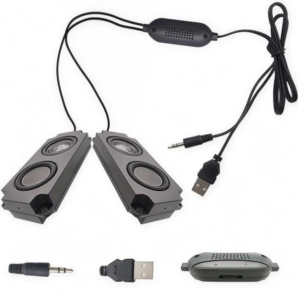 有線スピーカー 3W 8 オーム、CTRICALVER 5V USB 電源ポート 3.5mm オーデ...