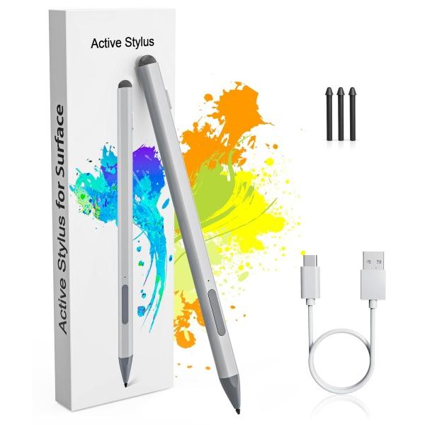 Surface ペン Surface用タッチペン 4096段階筆圧感知 パームリジェクション 磁気吸...