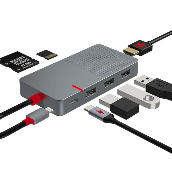 ANYPLUS USB Cハブマルチポートアダプタ、7-in-1ノートパソコン拡張ベース、4K HD...