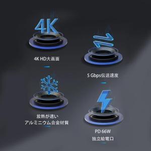 TRkinトリプルType-C回転HDMI変換...の詳細画像4