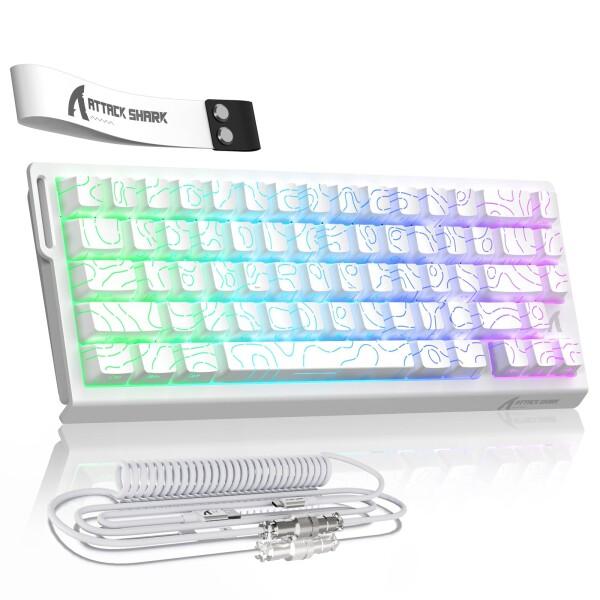 ATTACK SHARKxMAMBASNAKE X68HE 磁軸ゲーミングキーボード  0.01mm...