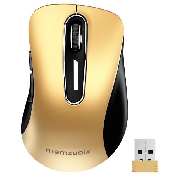 memzuoix ワイヤレスマウス 無線 2.4GHz 人間工学デザイン 長時間使用で疲れにくい 1...