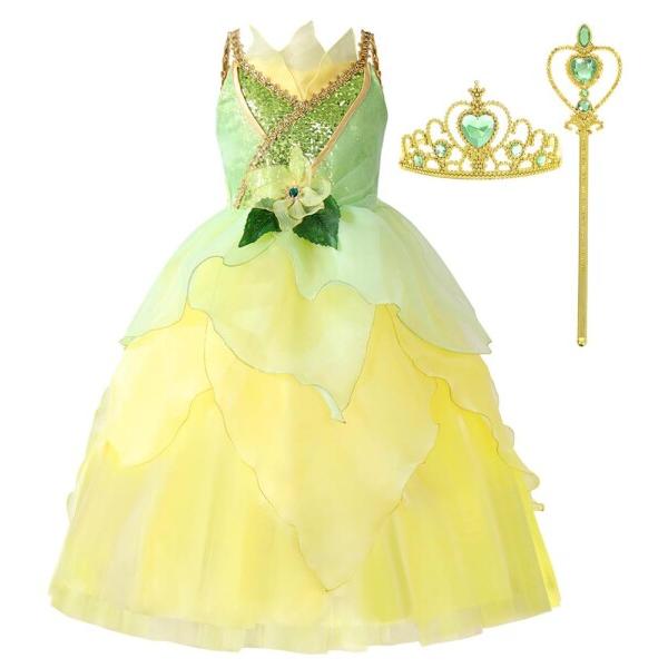 (CQDY) プリンセスと魔法のキス プリンセスドレス 子供用 ティアナ ドレス カエルの姫様 かえ...