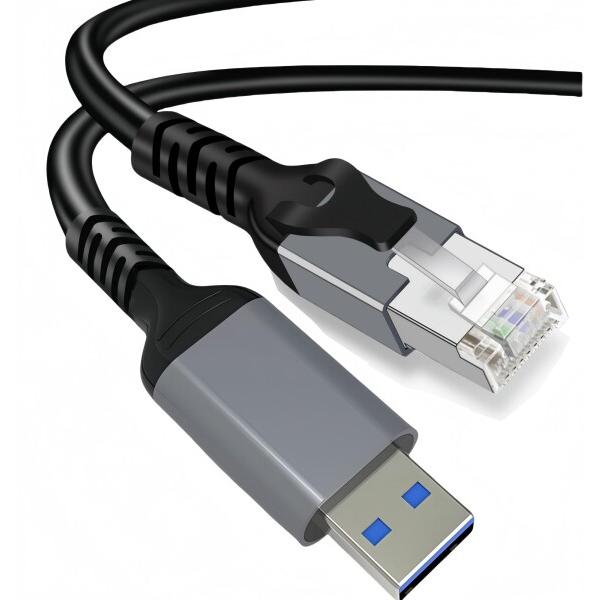 USB LANアダプター ケーブル 2M 有線LANアダプター USB A to RJ45 ギガビッ...
