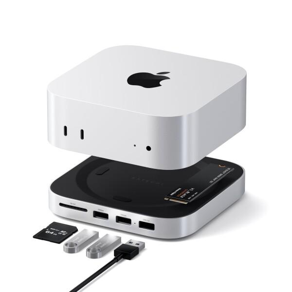 SATECHI Mac Mini M4 ハブ &amp; スタンド NVMe SSD エンクロージャー搭載｜...
