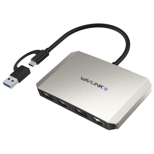 WAVLINK USB 3.0/USB C対応DisplayPortおよびHDMIアダプター hdm...
