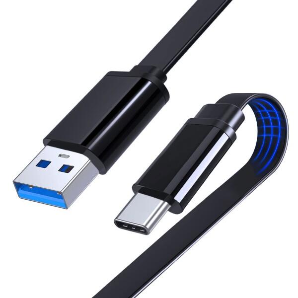 USB Type C ケーブルUSB A to USB C 扁平デザイン 3A急速充電 対応 iPh...