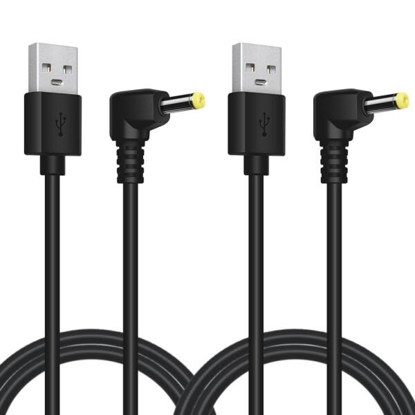 psp 充電ケーブル 電源アダプタ USB to DC(外径：4.0mm/内径：1.7mm) L型D...