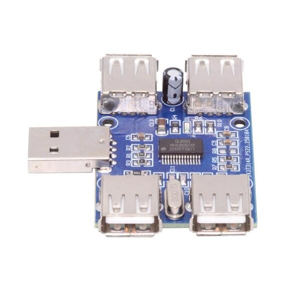 CY USB 2.0 1-to-4 4ポート HUB PCBA PC 4デバイス タイプA アダプタ...